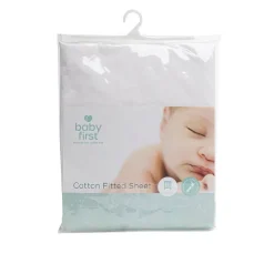 Baby First Fitted Cotton Sheet - White Best