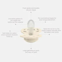 Bibs Infinity Symmetrical Silicone Pacifier 2pk Fashion