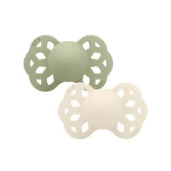 Bibs Infinity Symmetrical Silicone Pacifier 2pk Fashion
