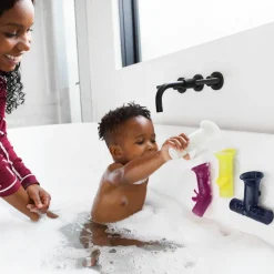 Boon Pipes Bath Toy Navy/Yellow Sale