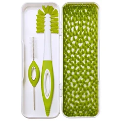 Boon Trip Travel Drying Rack & Bottle Brushes Green Clearance