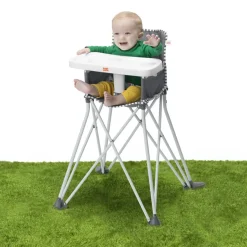 Bright Starts Pop 'N Dine High Chair Grey Outlet