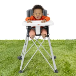 Bright Starts Pop 'N Dine High Chair Grey Outlet