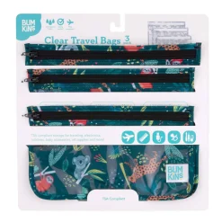 Bumkins Clear Travel Bag 3pk - SECONDS Jungle Clearance