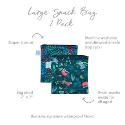 Bumkins Large Snack Bag 2pk Fashion