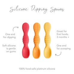Bumkins Silicone Dipping Spoons 3pk Hot