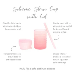 Bumkins Silicone Straw Cup with Lid Outlet