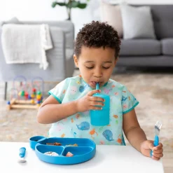 Bumkins Silicone Straw Cup with Lid Outlet