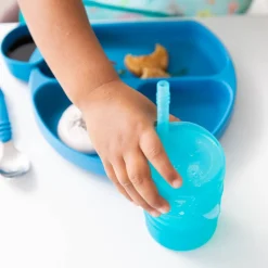 Bumkins Silicone Straw Cup with Lid Outlet