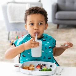 Bumkins Silicone Straw Cup with Lid Outlet