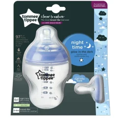 Tommee Tippee Closer to Nature Glow Bottle + Night Soother Discount