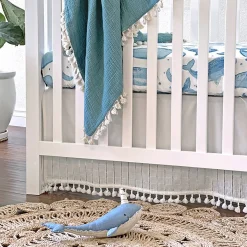 Crane Baby Cot Fitted Sheet - Caspian Collection - 132 x 71cm Caspian Whale Hot