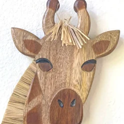 Crane Baby Wooden Giraffe Wall Decor - 1pc New