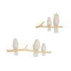 Crane Baby Wooden Perch Wall Decor - 2pc Fashion