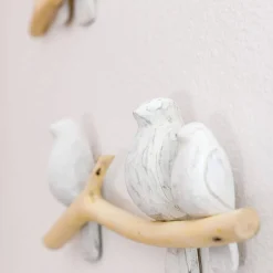 Crane Baby Wooden Perch Wall Decor - 2pc Fashion