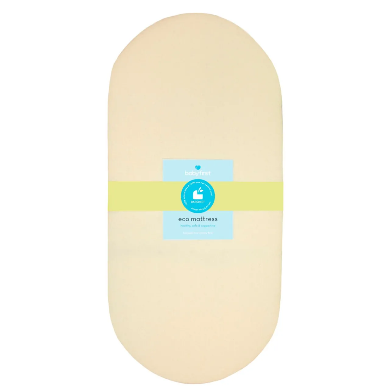 Baby First Custom Large Oval Latex & Wool Bassinet Mattress Hot