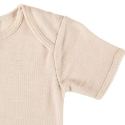 The Sleep Store Deluxe Merino Rib Short-Sleeve Bodysuit Almond Sale