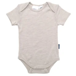 The Sleep Store Deluxe Merino Rib Short-Sleeve Bodysuit Almond Sale