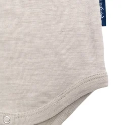 The Sleep Store Deluxe Merino Rib Short-Sleeve Bodysuit Almond Sale