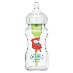 Dr Browns Natural Flow Anti-Colic Options+ Glass Wide Neck Bottle Hot