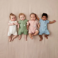 Ergopouch 0.2 Tog Organic Cotton Short Sleeve Layers Daisies Sale