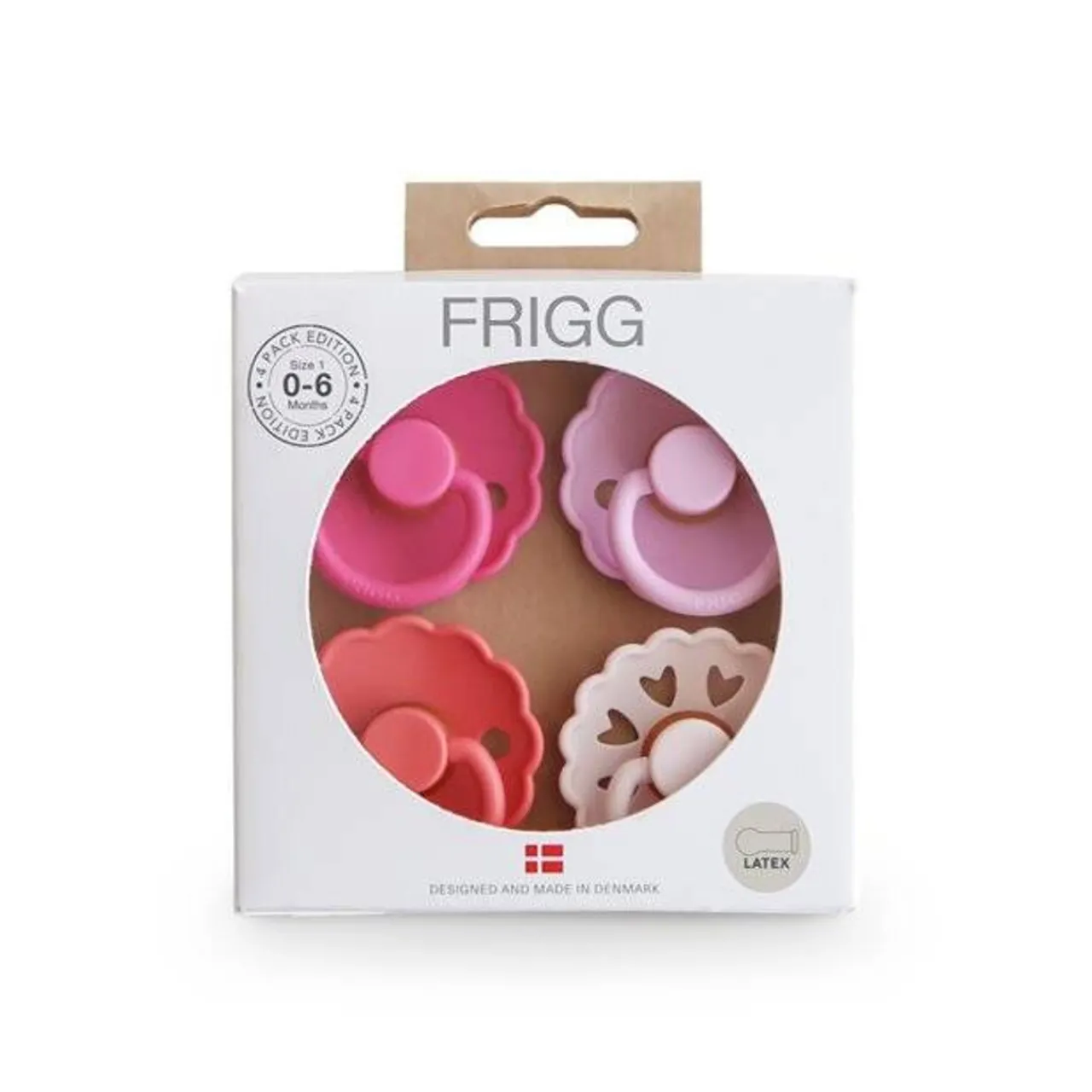 FRIGG Round Latex Pacifiers 4pk Clearance
