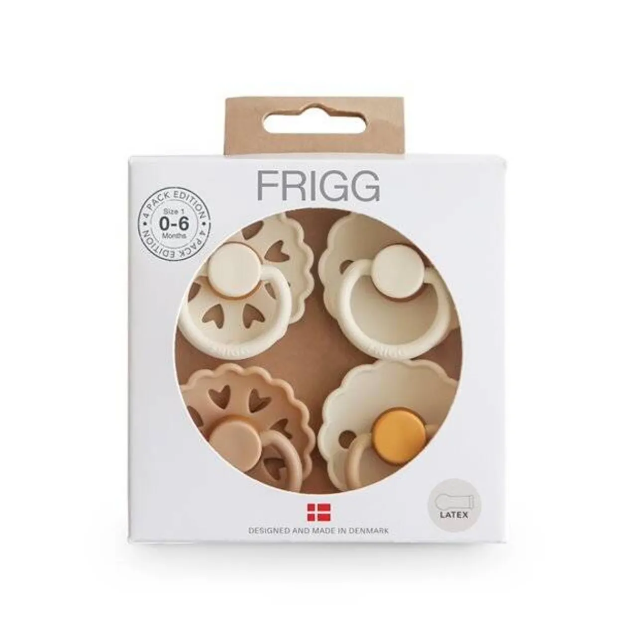 FRIGG Round Latex Pacifiers 4pk Clearance