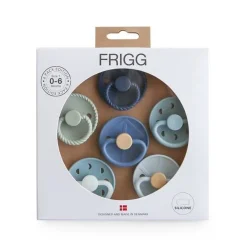 FRIGG Round Silicone Pacifiers 6pk Endless Sea Online