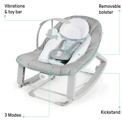Ingenuity Keep Cozy 3-in-1 Grow With Me Bounce and Rock Seat Weaver Hot