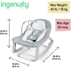 Ingenuity Keep Cozy 3-in-1 Grow With Me Bounce and Rock Seat Weaver Hot