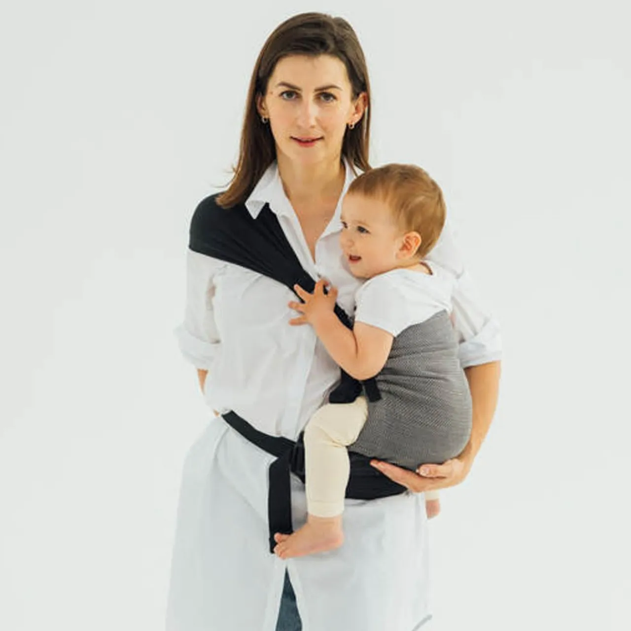 Lenny Lamb LennyHip Carrier - Herringbone Ombre Grey Outlet