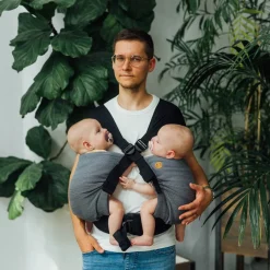 Lenny Lamb LennyTwin Carrier - Herringbone Ombre Grey Best