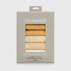 Little Bamboo Muslin Washers 6 Pack New