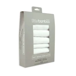 Little Bamboo Muslin Washers 6 Pack New