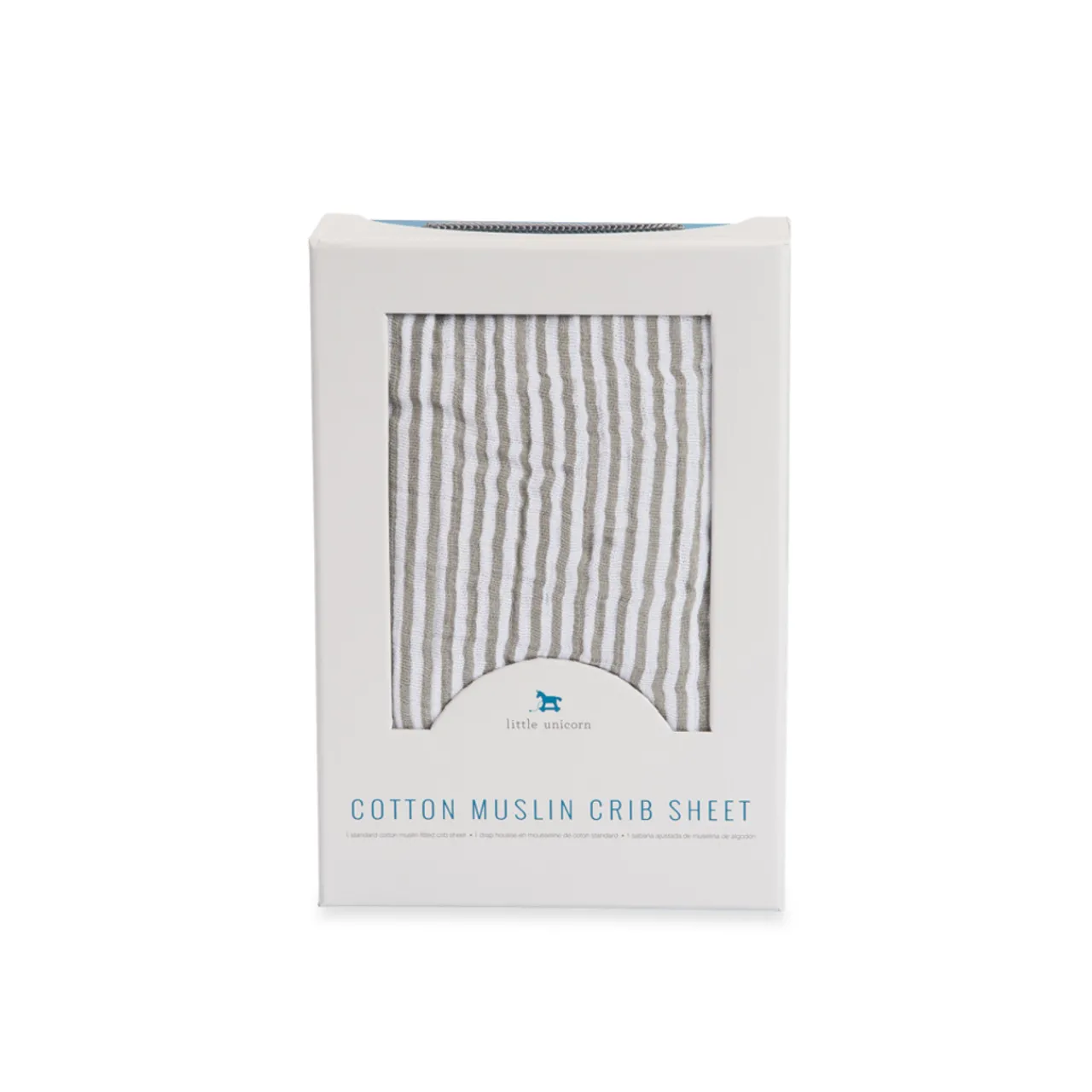 Little Unicorn - Muslin Fitted Cot Sheet - 132 x 71cm Outlet