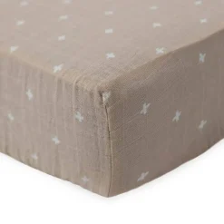 Little Unicorn - Muslin Fitted Cot Sheet - 132 x 71cm Outlet