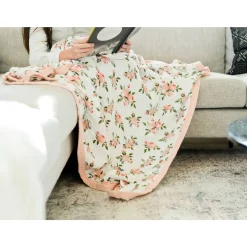 Little Unicorn Muslin Quilted Throw Blanket Outlet