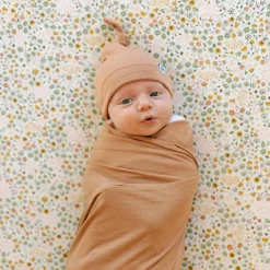 Little Unicorn Stretch Knit Hat & Swaddle Set Terracotta Sale