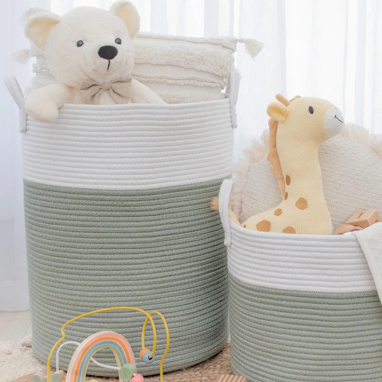 Living Textiles Cotton Rope Hamper Outlet