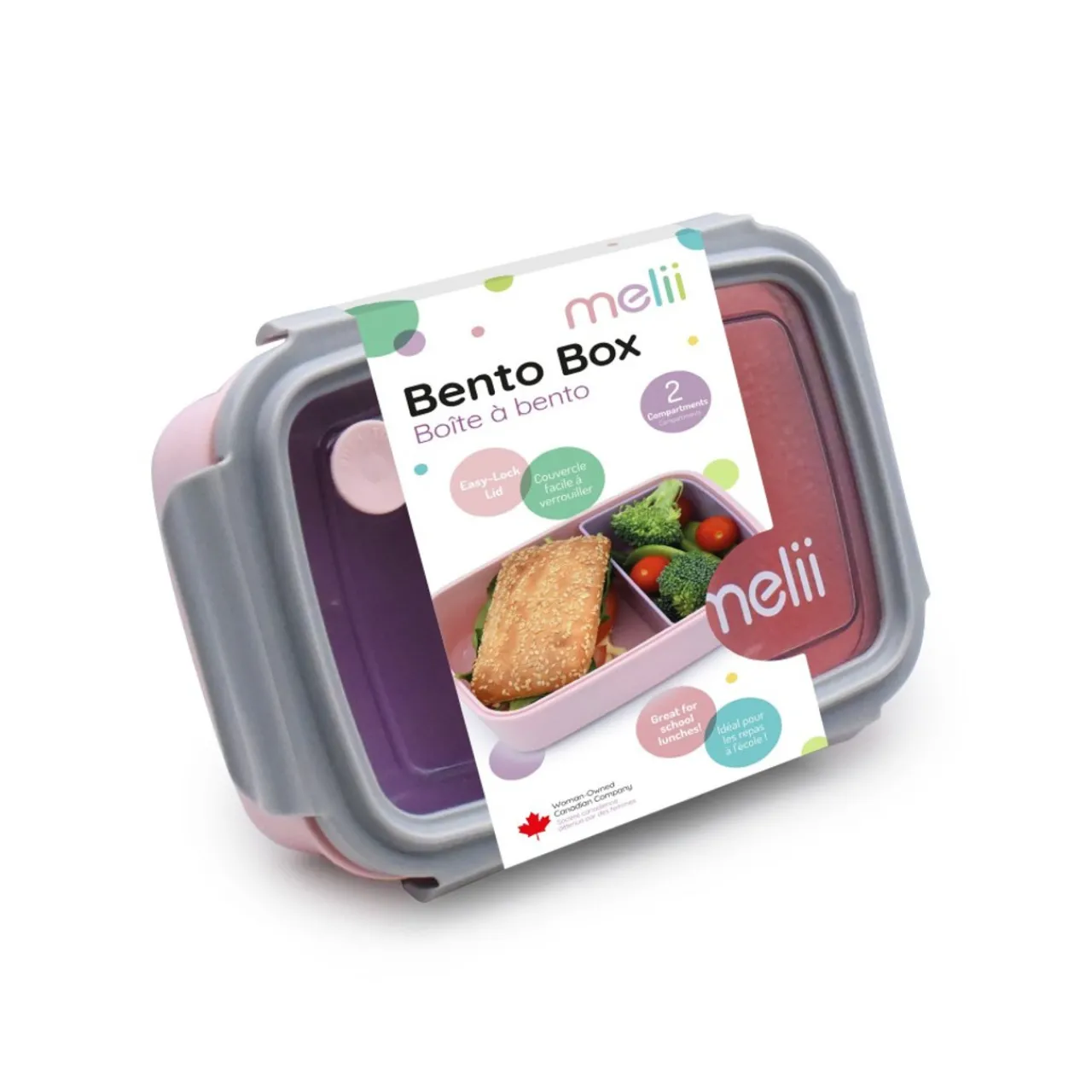 Melii Bento Box with Removable Divider - 880ml - SECONDS Sale