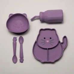 Melii Silicone 5 Piece Feeding Gift Set - Cat Best