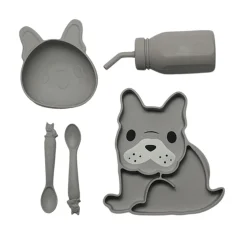 Melii Silicone 5 Piece Feeding Gift Set - Bulldog Sale
