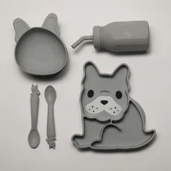 Melii Silicone 5 Piece Feeding Gift Set - Bulldog Sale