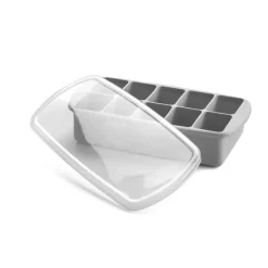 Melii Silicone Baby Food Freezer Tray with Lid - Luxe Luxe Grey Clearance