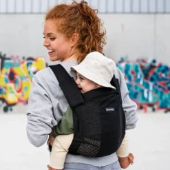 Minimonkey Mesh Baby Carrier - Clearance Black New