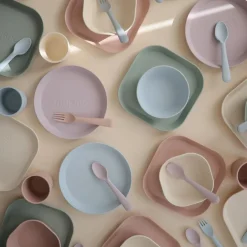 Mushie Dinnerware Fork & Spoon Set Hot