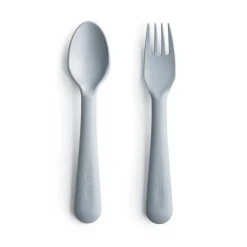 Mushie Dinnerware Fork & Spoon Set Hot