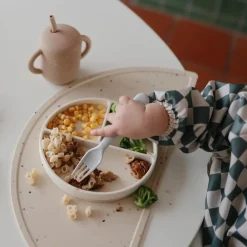 Mushie Dinnerware Fork & Spoon Set Hot