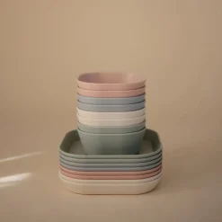 Mushie Dinnerware Square Plate 2pc Clearance