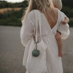 Mushie Pacifier Holder Hot